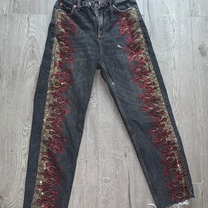 BDG flame jeans